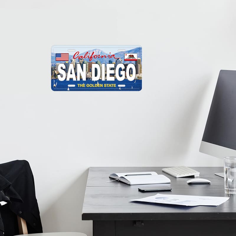 San Diego Decorative Embossed Souvenir Novelty License Plate,California,USA - Image 4