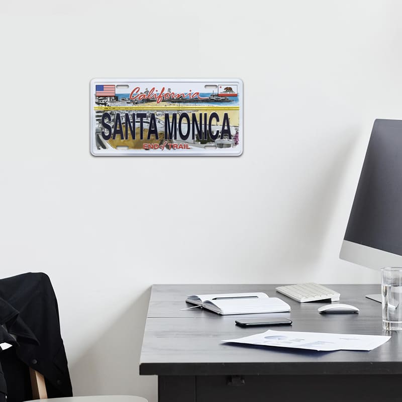 Santa Monica Beach Decorative Embossed Souvenir Novelty License Plate,California,USA - Image 4