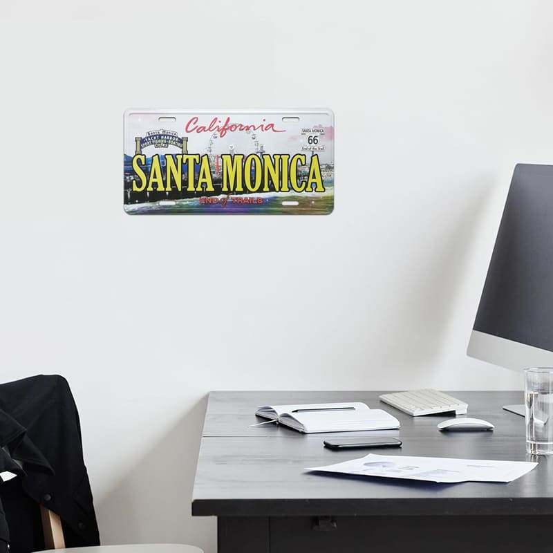 Santa Monica Beach Decorative Embossed Souvenir Novelty License Plate,California,USA - Image 3