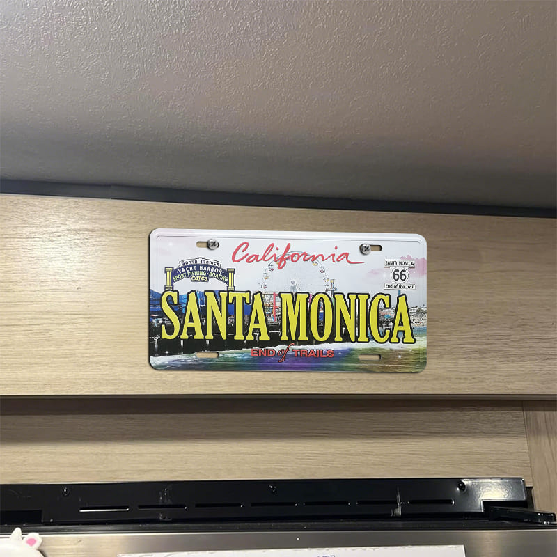 Santa Monica Beach Decorative Embossed Souvenir Novelty License Plate,California,USA - Image 4