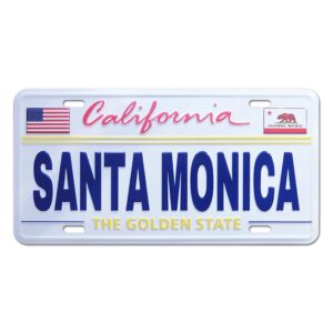 Santa Monica Decorative Embossed Souvenir Novelty License Plate,California,USA