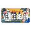 Venice Beach Decorative Embossed Souvenir Novelty License Plate,California,USA