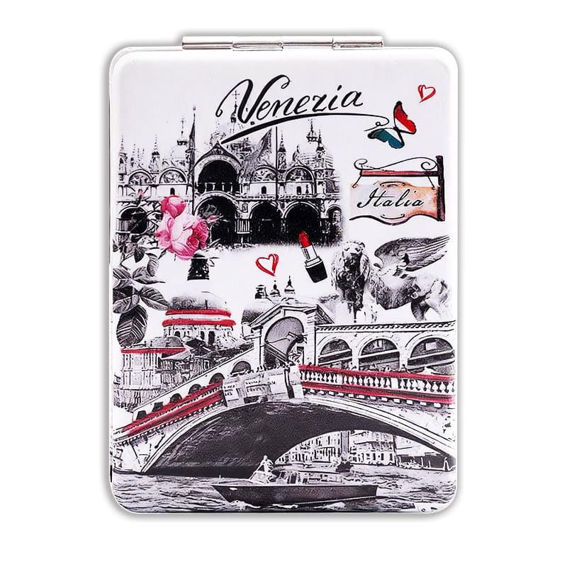 Girls & Women Fashion Elegant Italy Venezia Souvenir Rectangle Travel Mirror, Hand Mirror,Cosmetic Makeup Compact Mirror
