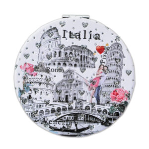 Girls & Women Fashion Elegant Italy Souvenir Rectangle Travel Mirror, Hand Mirror,Cosmetic Makeup Compact Mirror