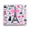 Girls & Women Fashion Elegant Paris Souvenir Rectangle Travel Mirror, Hand Mirror,Cosmetic Makeup Compact Mirror