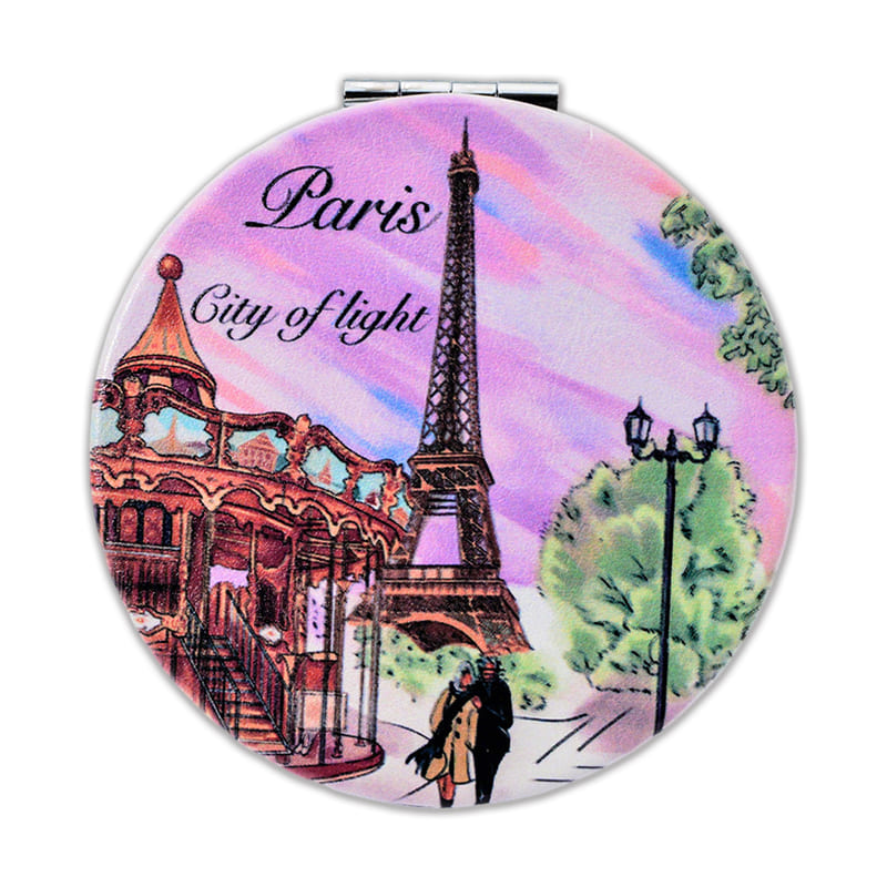 Girls & Women Fashion Elegant Paris Souvenir Rectangle Travel Mirror, Hand Mirror,Cosmetic Makeup Compact Mirror