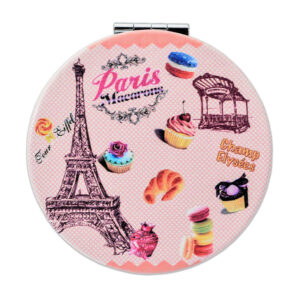Girls & Women Fashion Elegant Paris Souvenir Rectangle Travel Mirror, Hand Mirror,Cosmetic Makeup Compact Mirror