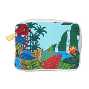 Fashion Natural Zoo Canvas Souvenir Zipper pouch Travel Cosmetic Bag